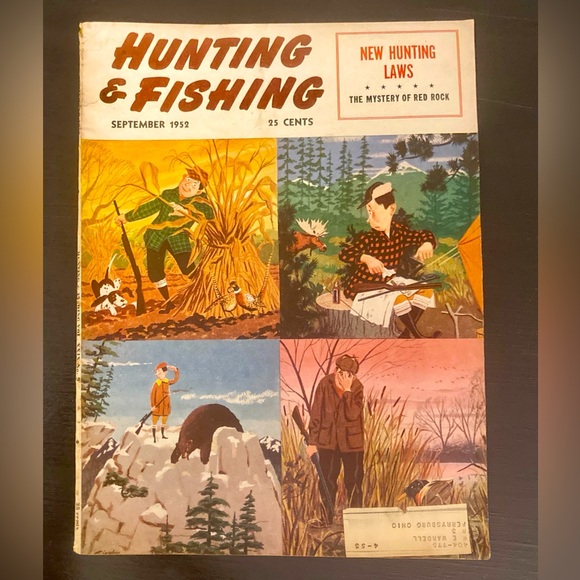 Hunting & fishing Other - Hunting & Fishing No. 9 September 1952 - Dan Siculan cover - Mystery of Red Rock